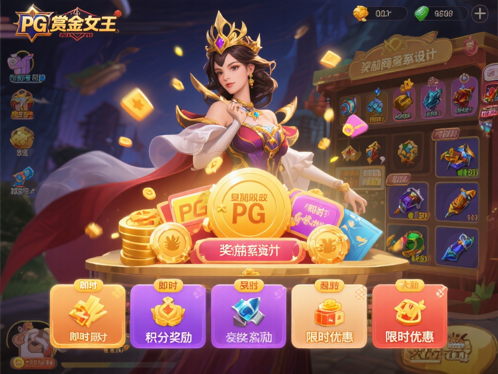 PG赏金女王的奖励系统设计非常具有吸引力，包括即时